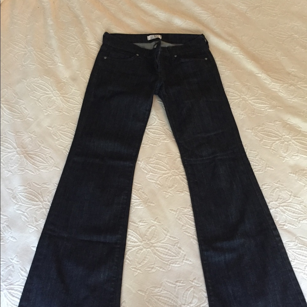 TALL Express wide leg jeans in dark blue
